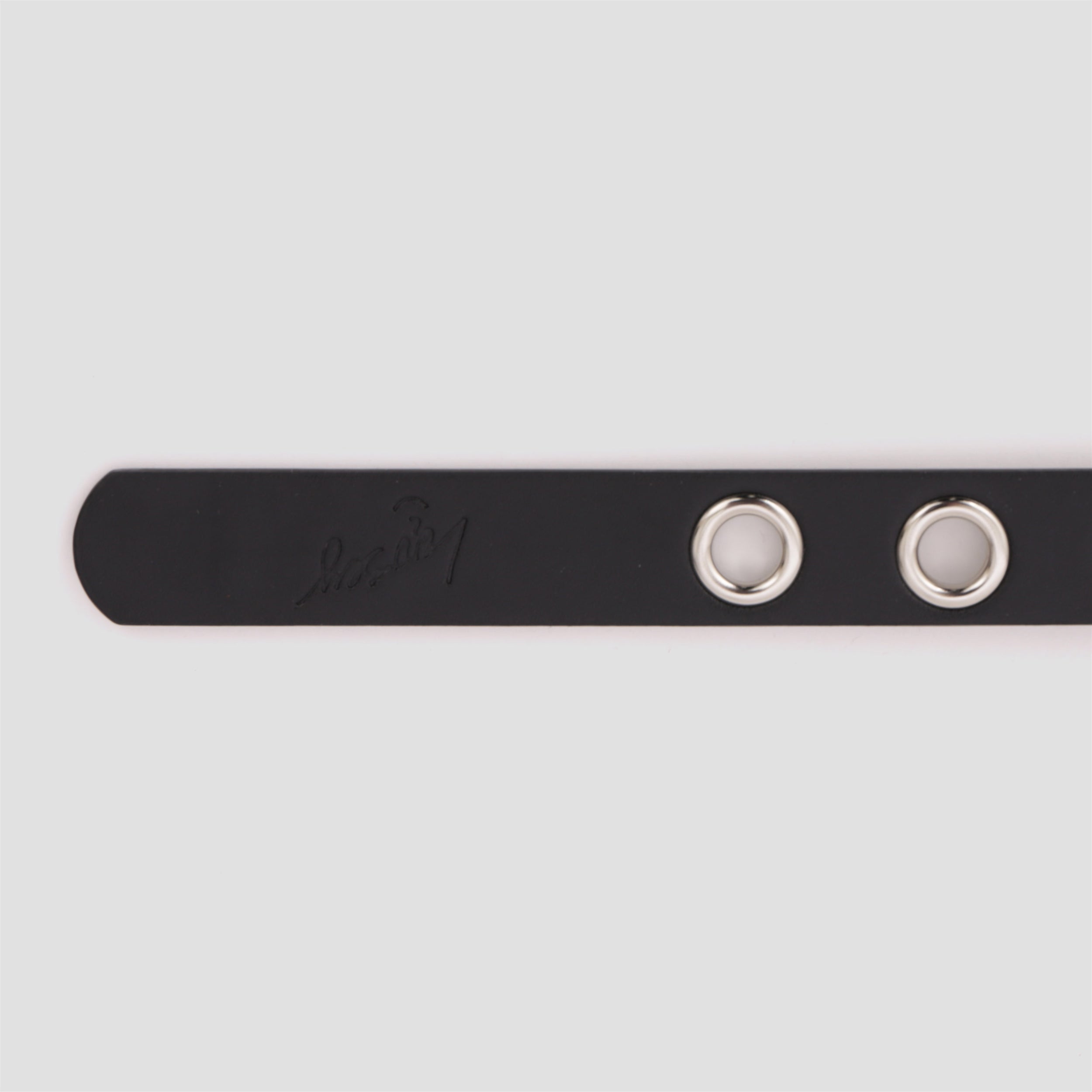Loosey Skinny Grommet Hole Belt Black