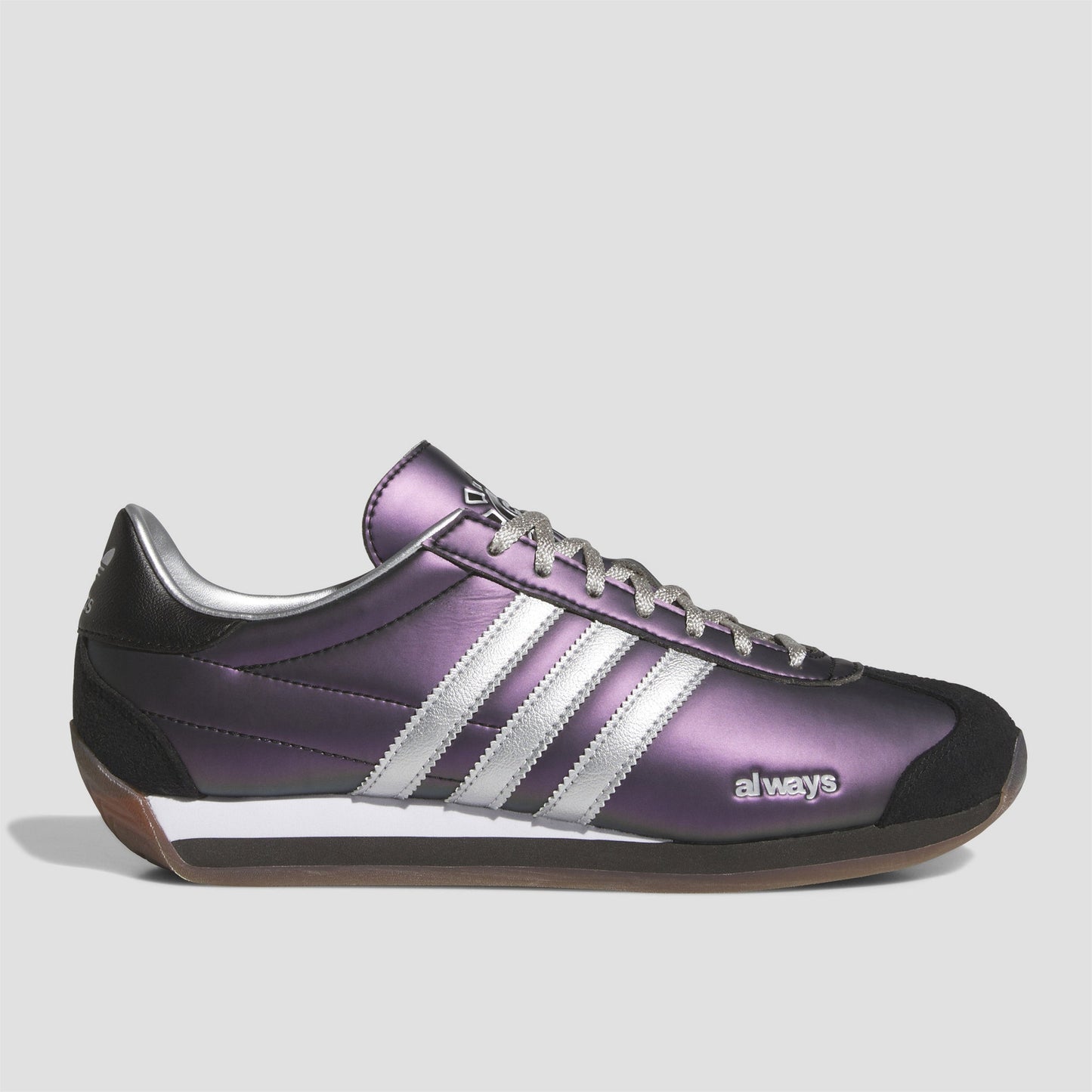 Adidas Country X Always Skate Shoes Core Black / Purple / Silver Metallic