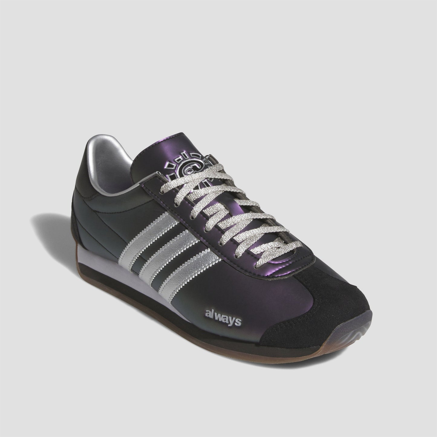 Adidas Country X Always Skate Shoes Core Black / Purple / Silver Metallic