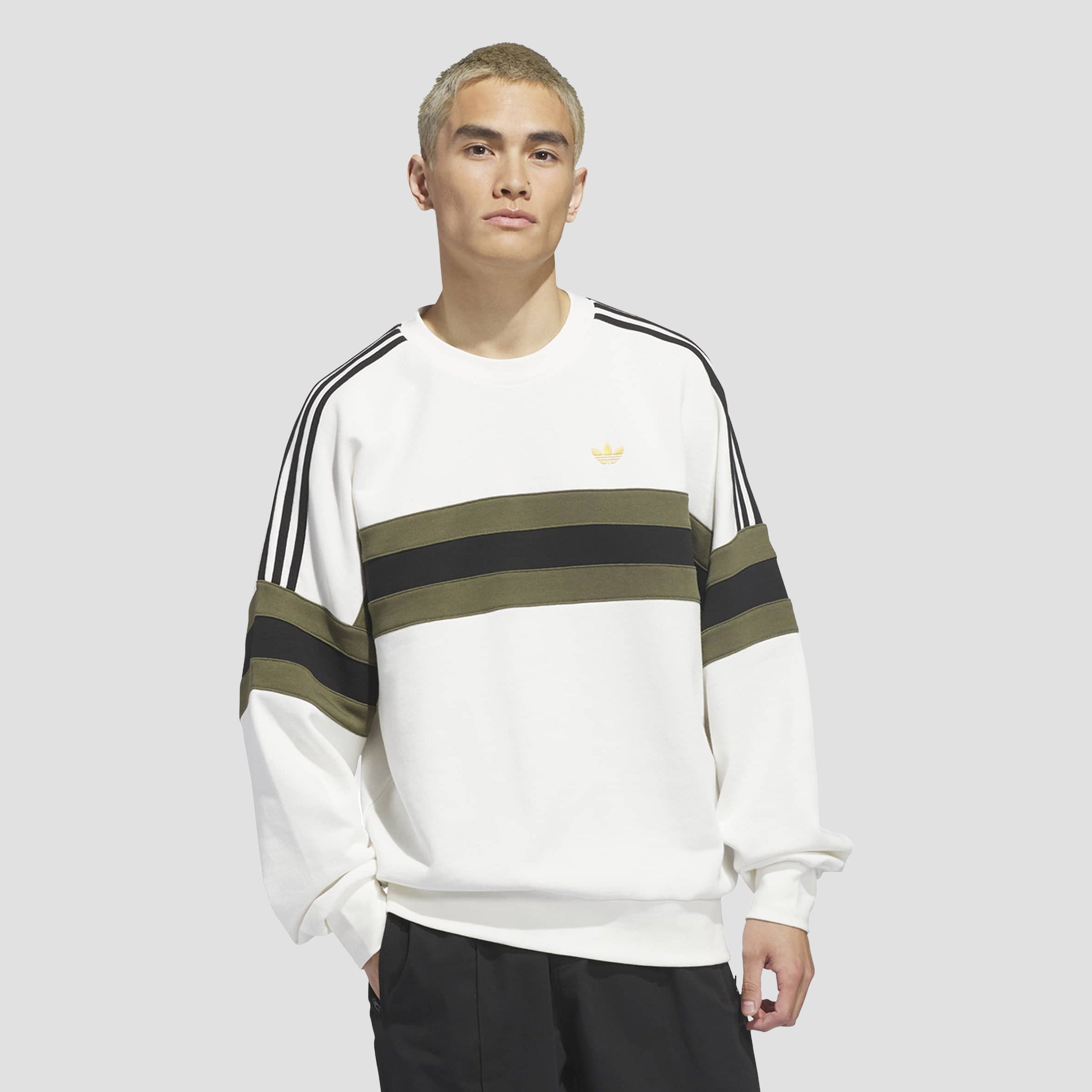 Adidas Skate OG Crew Core White / Olive Stripe / Black