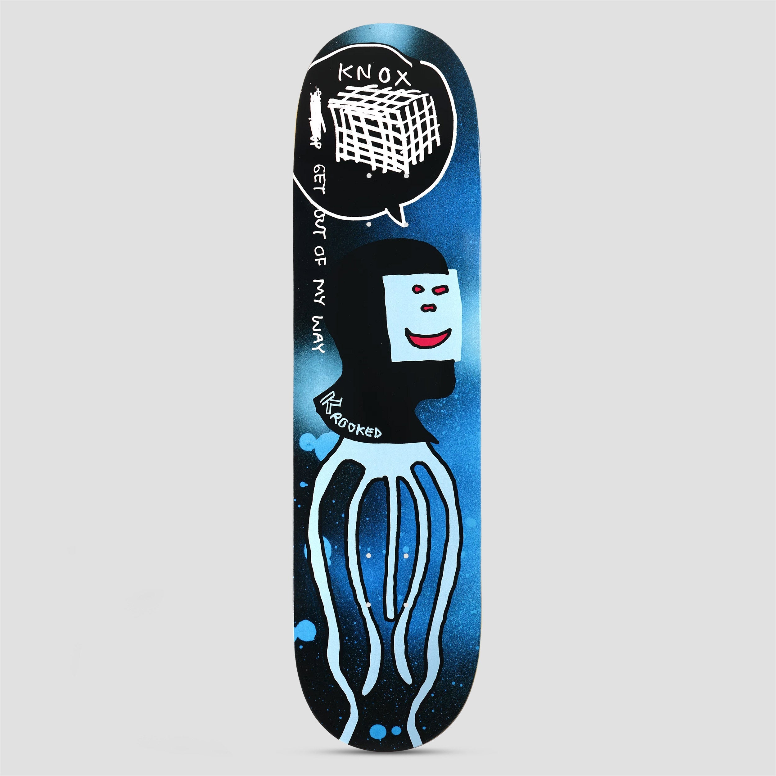 Krooked 8.25 Knox Squid Way Skateboard Deck Blue