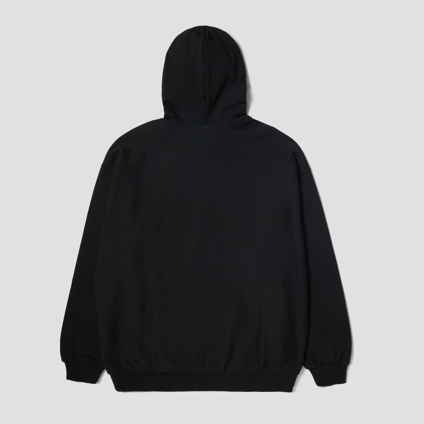 HUF Logo Applique Hooded Fleece Black