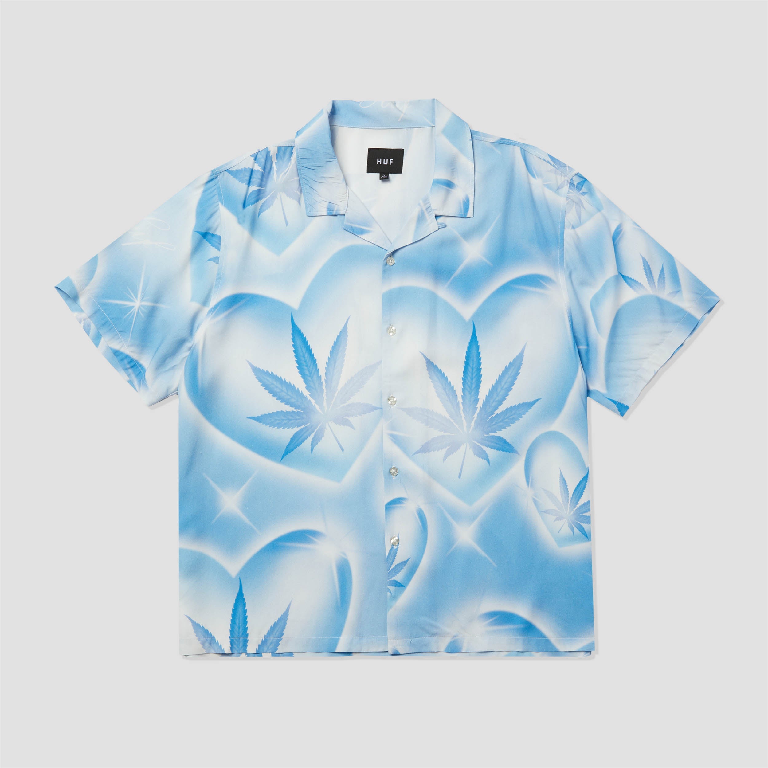 Huf Love In The Air Shortsleeve Resort Shirt Pool Blue