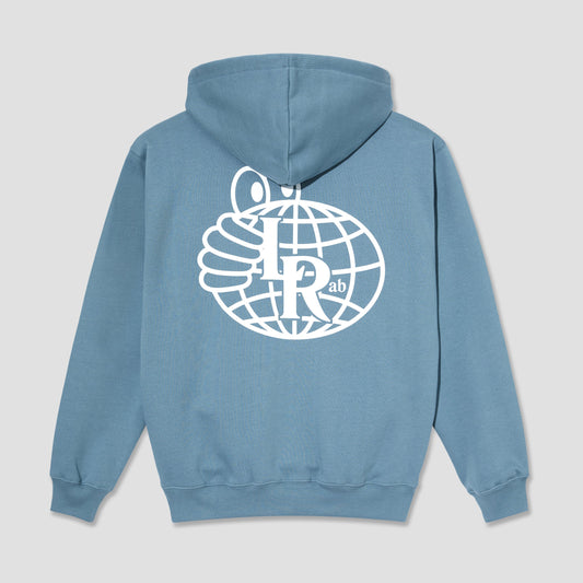 Last Resort AB Atlas Monogram Hoodie Blue Mirage / White