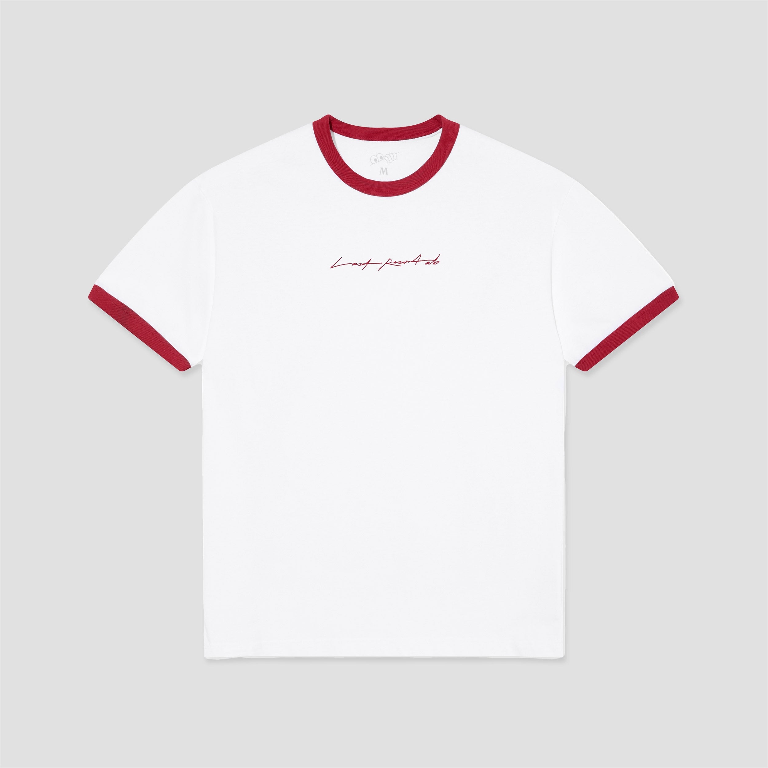 Last Resort AB Signature Ringer T-Shirt White / Old Red