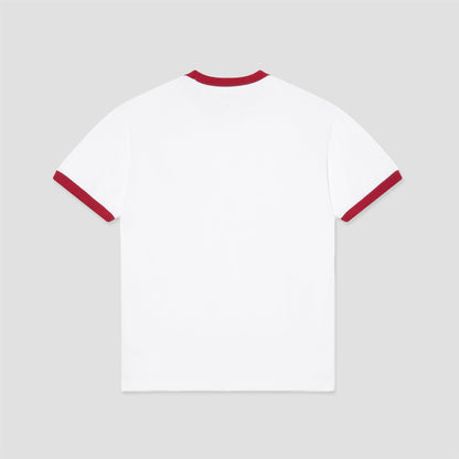 Last Resort AB Signature Ringer T-Shirt White / Old Red