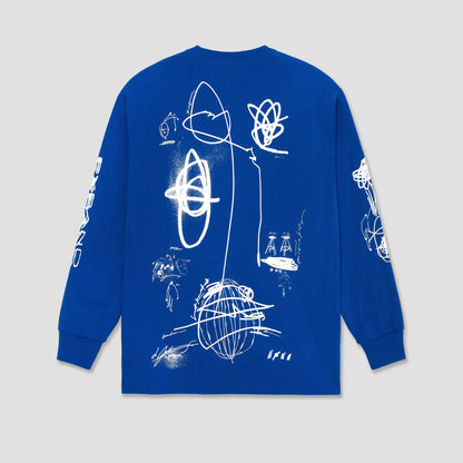 Last Resort AB x Julian Smith Expando Long Sleeve T-Shirt Klein Blue / White