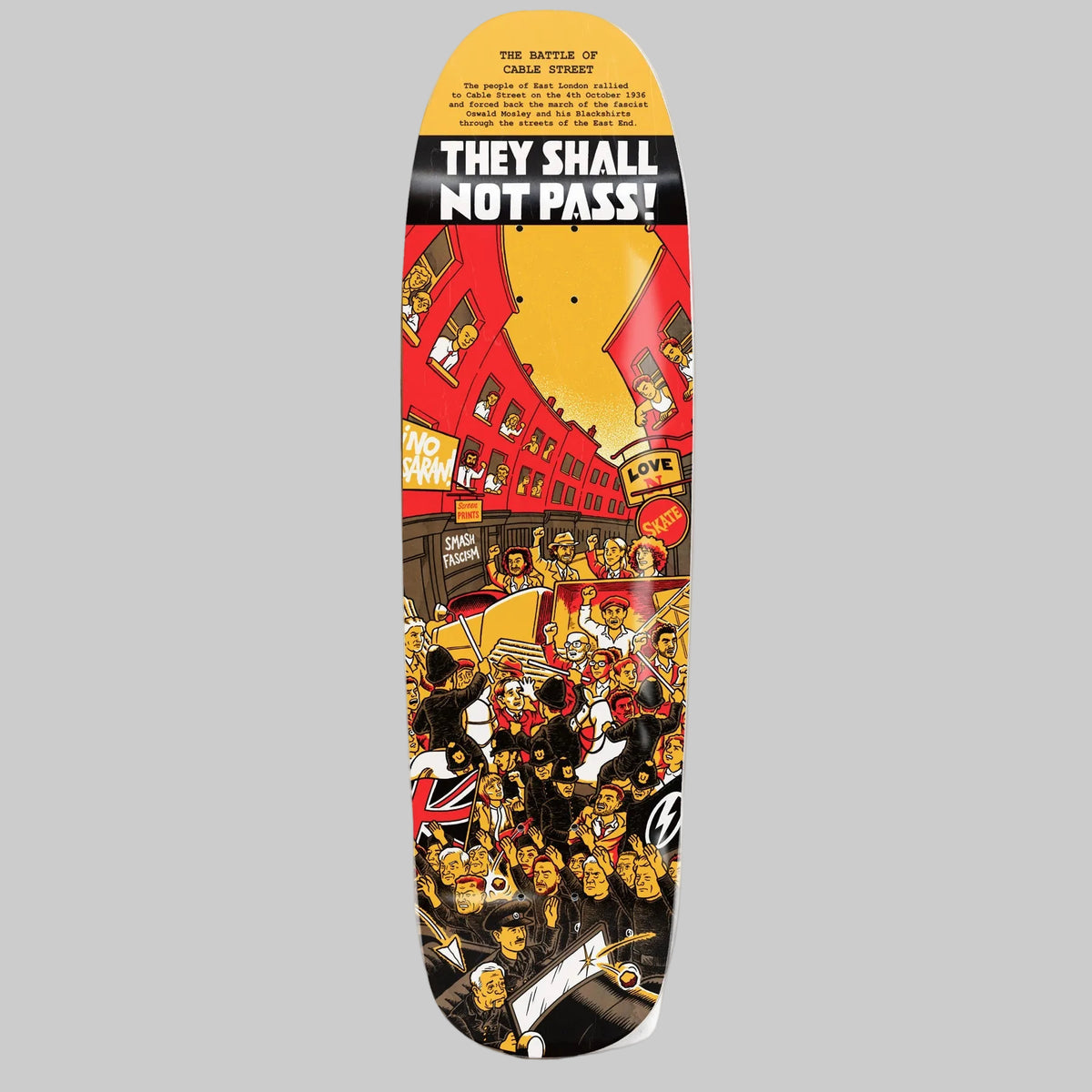 Lovenskate 8.7 The Battle of Cable Street by Jon Horner Skateboard Deck