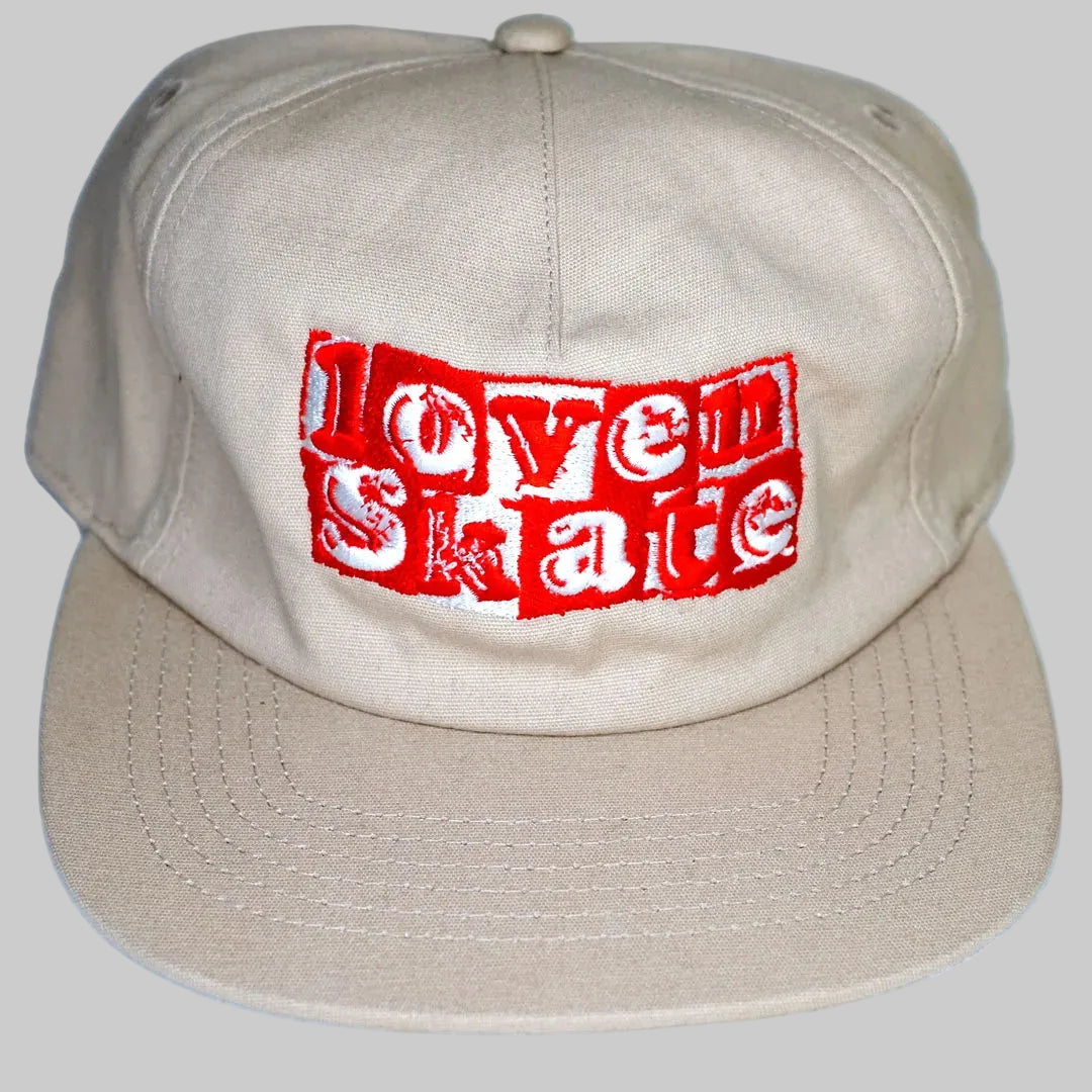 Lovenskate Logo Cap Sand / Red / White