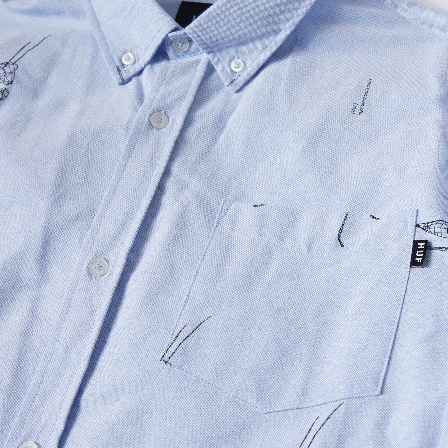 HUF Mantis Oxford Shirt Blue