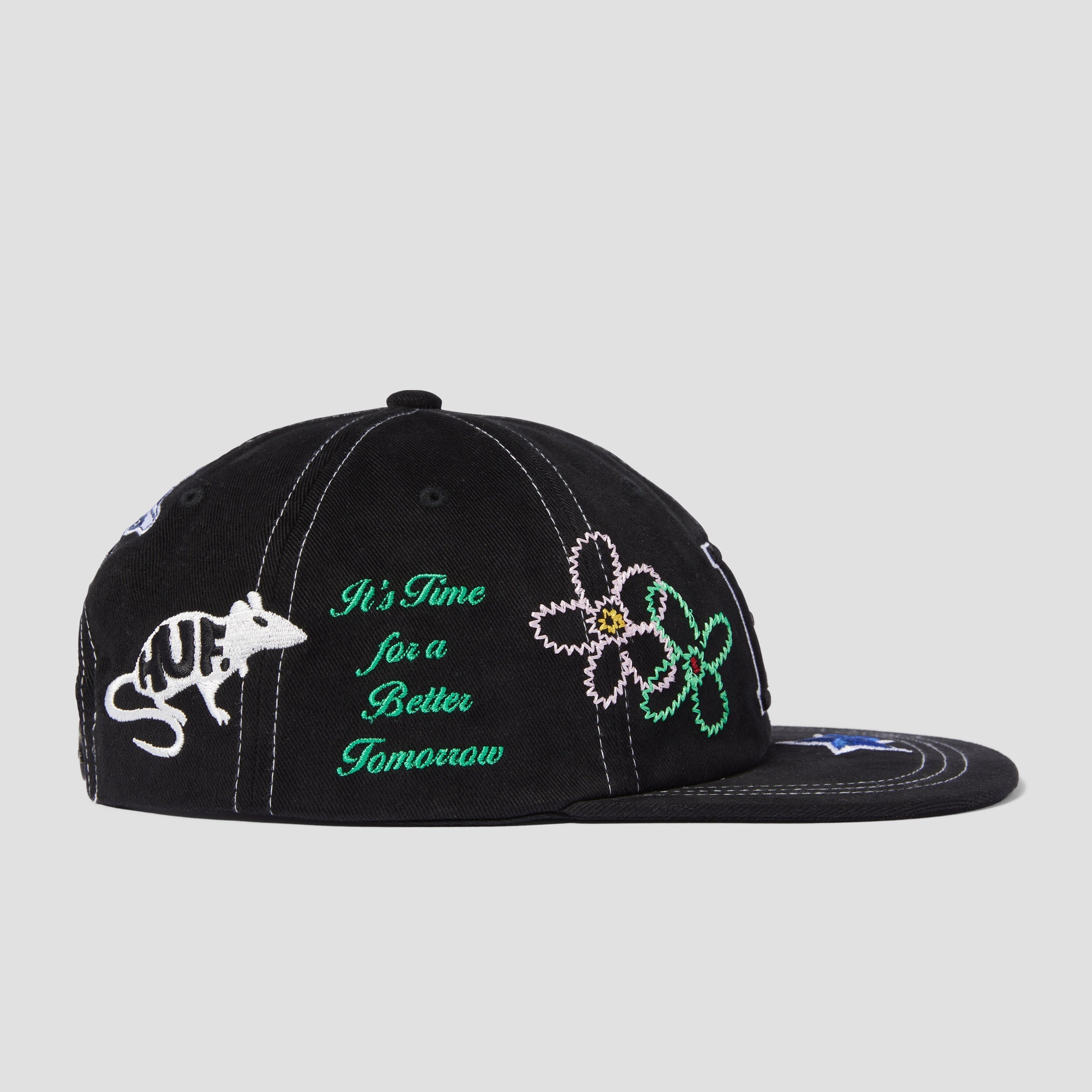 Huf Mashup 6 Panel Snapback Black