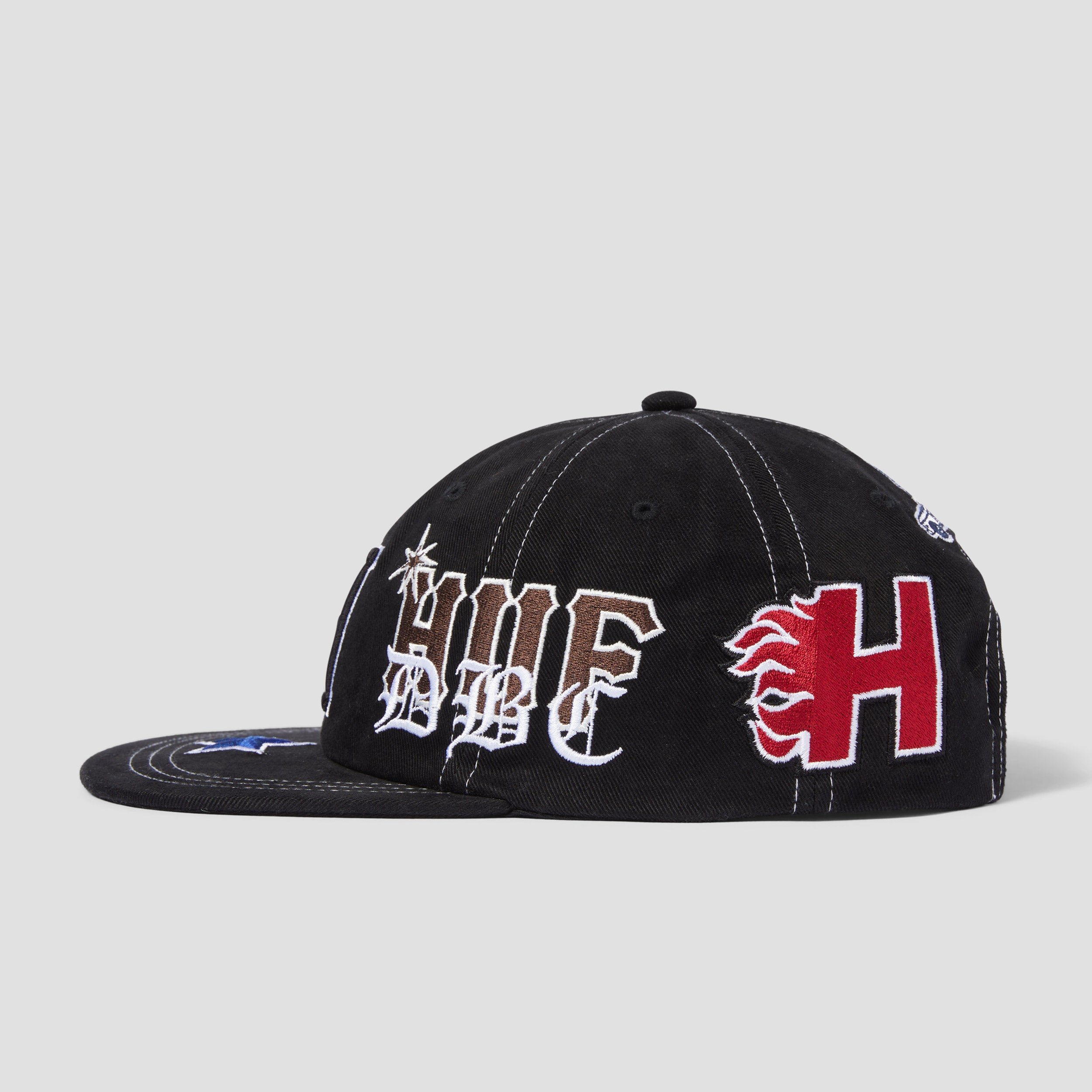 Huf Mashup 6 Panel Snapback Black