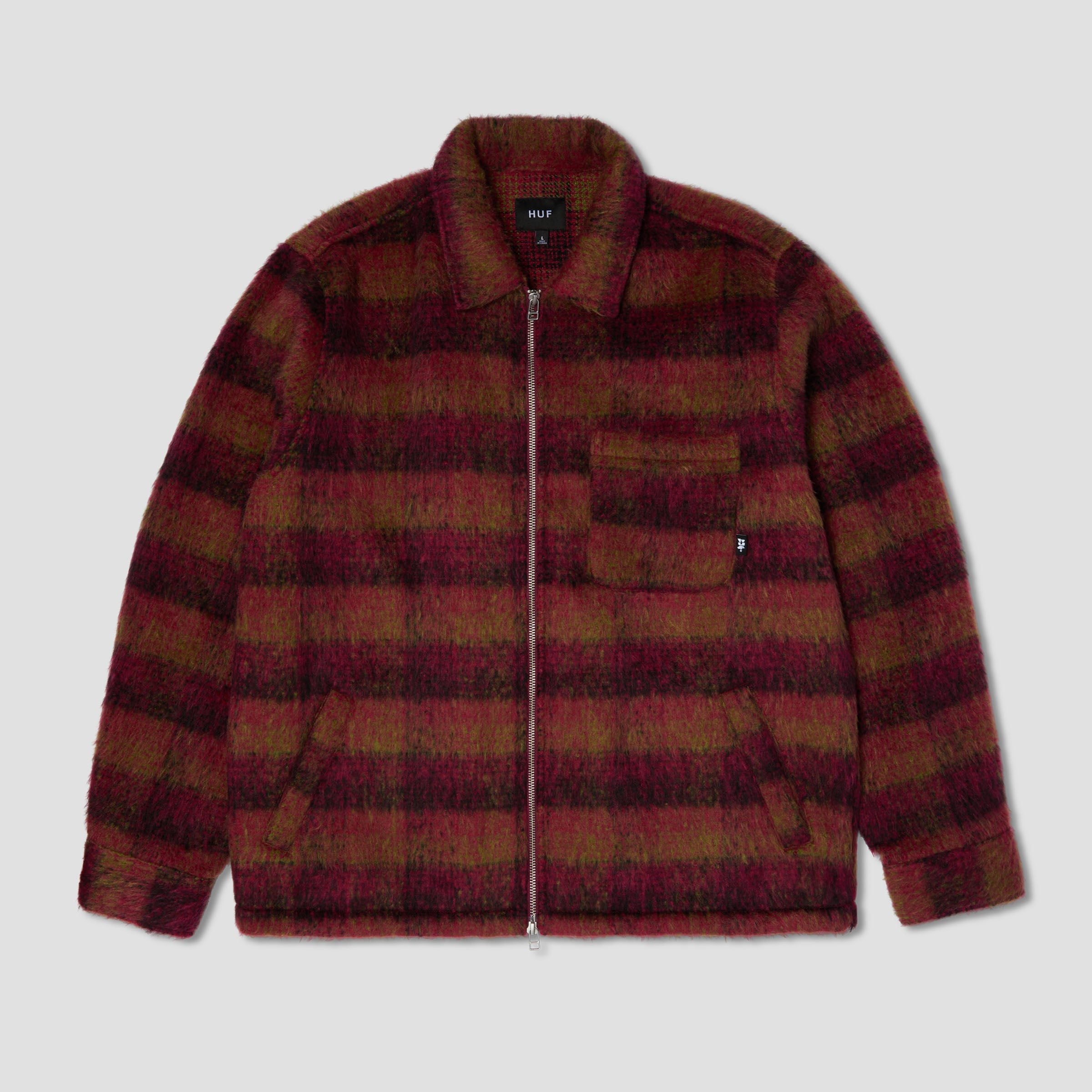 HUF Megablast Plaid Jacket Berry