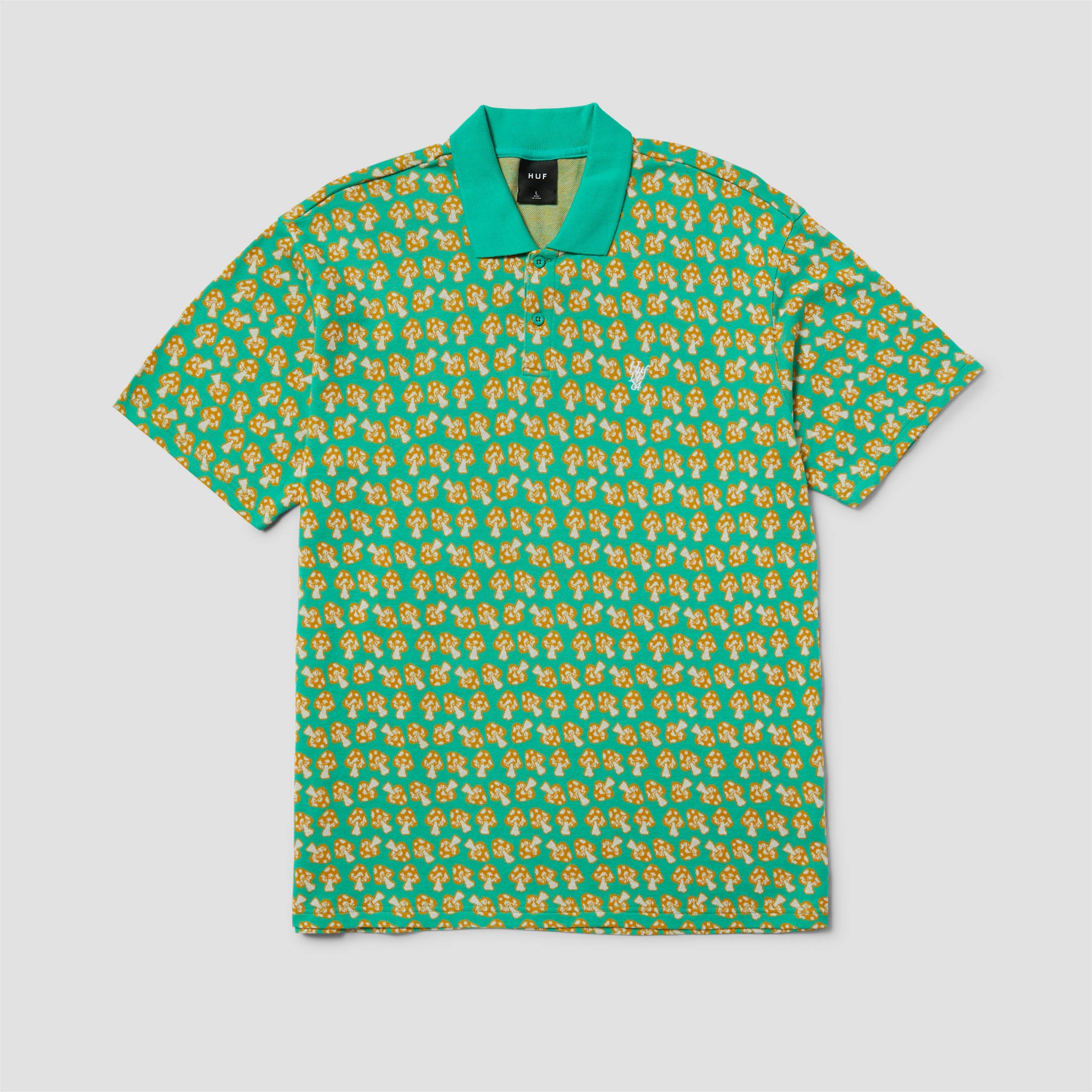 Huf Microdose Knit Shortsleeve Polo Aqua