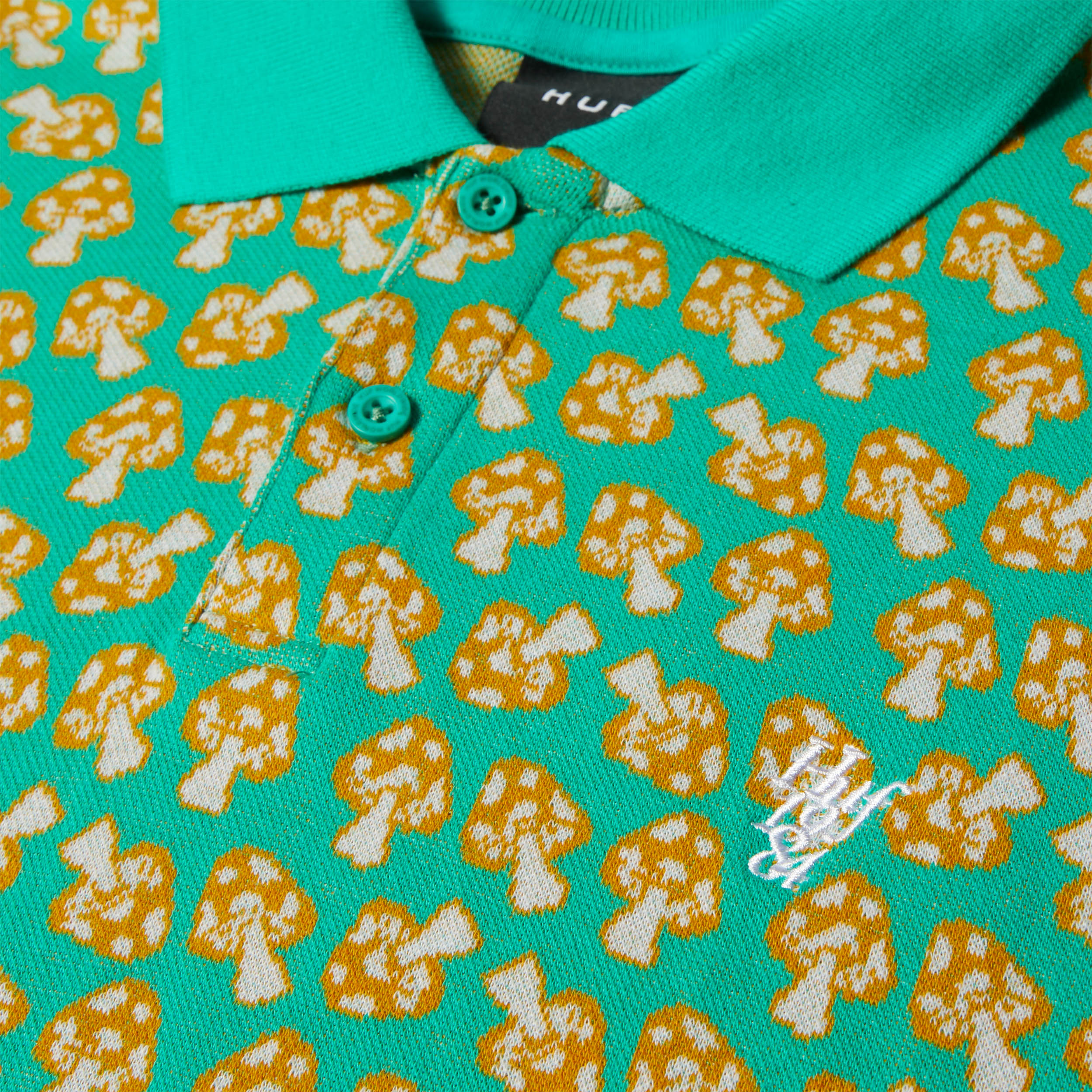 Huf Microdose Knit Shortsleeve Polo Aqua