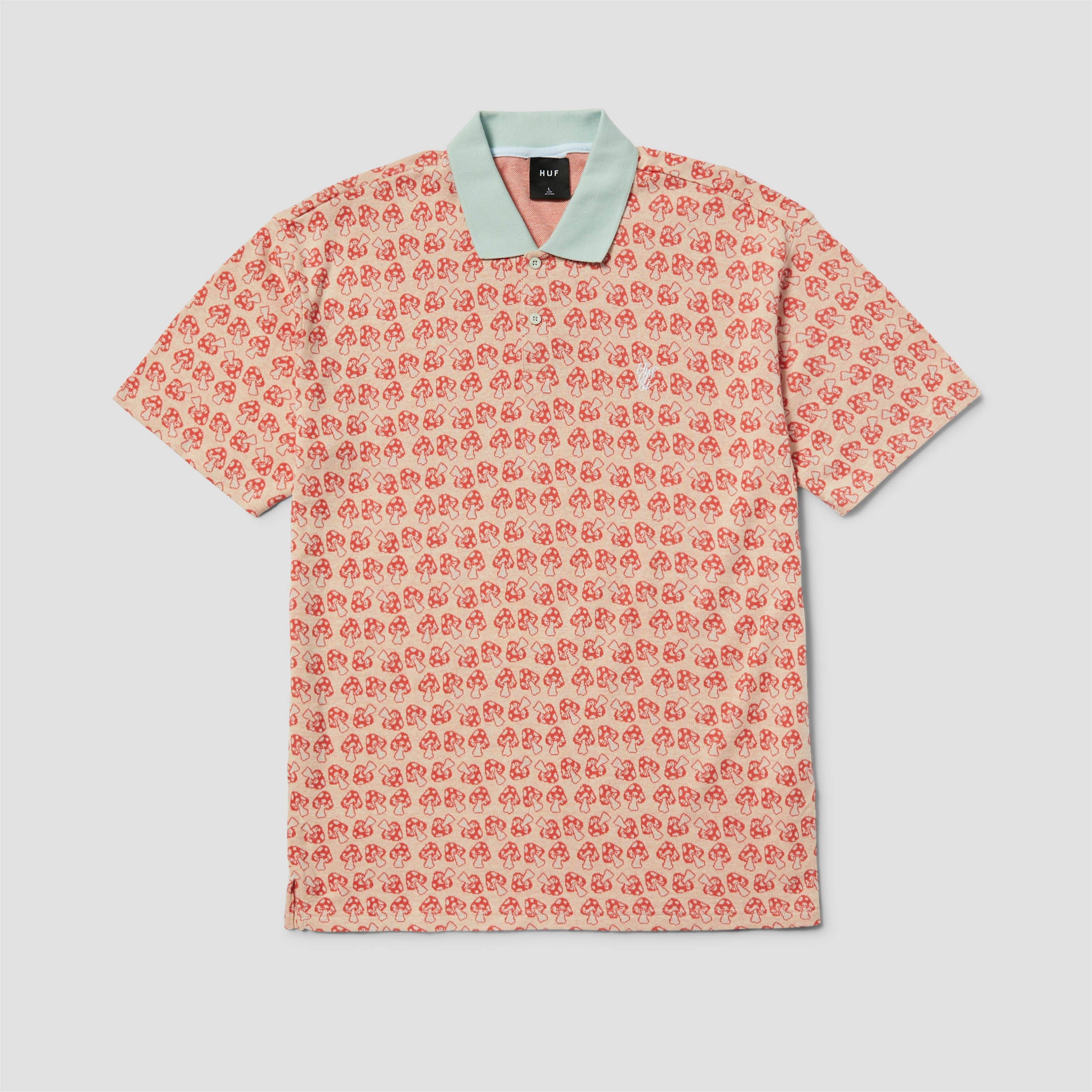 Huf Microdose Knit Shortsleeve Polo Red