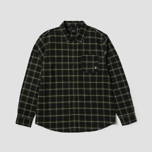 HUF Modal Plaid Shirt Olive