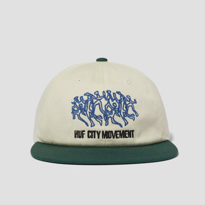 HUF Movement 6 Panel Snapback Cap Linen