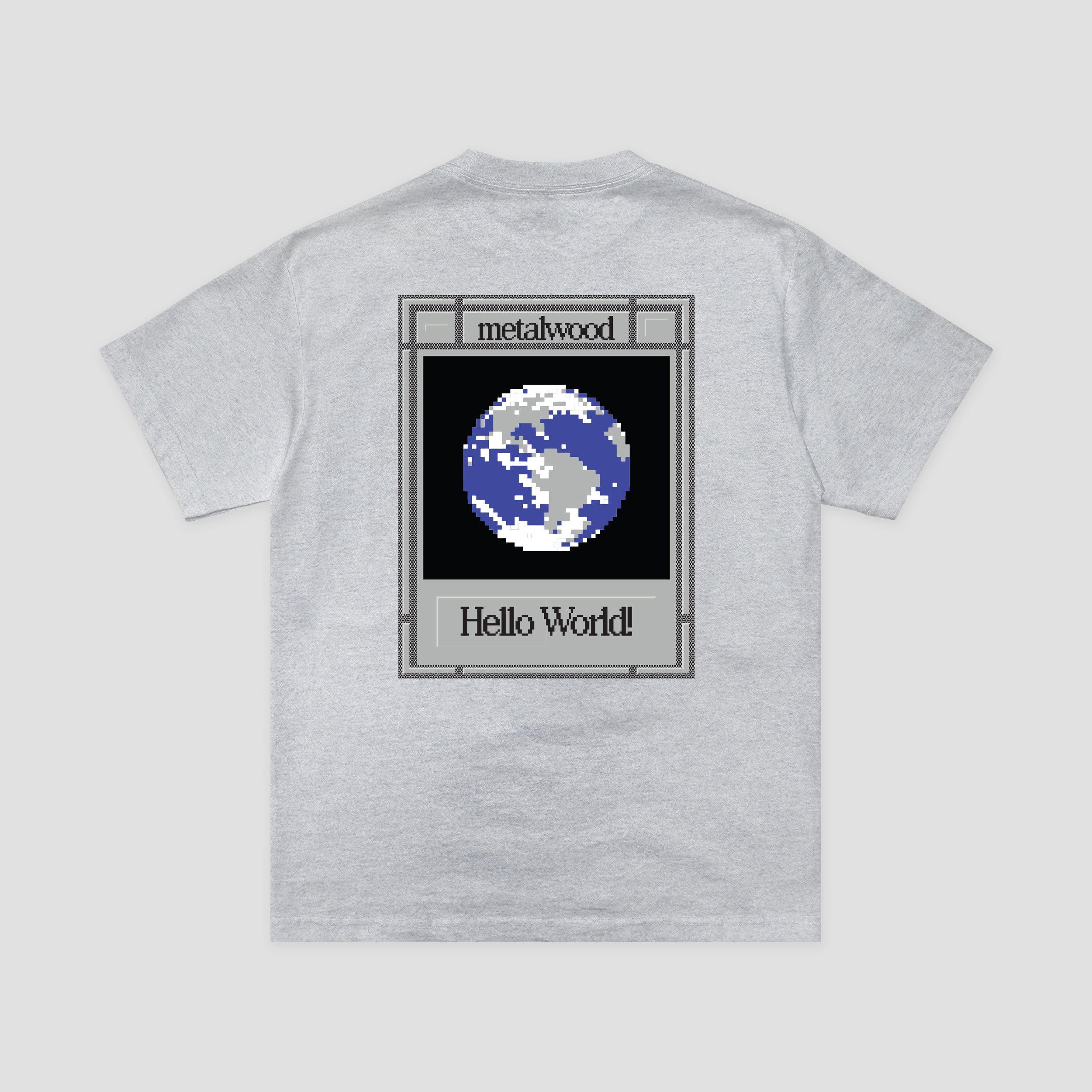 Metalwood Hello World T-Shirt Heather Grey
