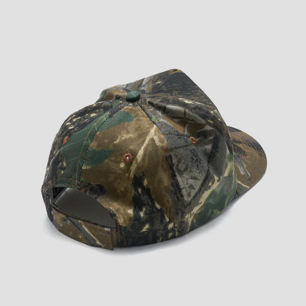Metalwood Metal Logo 5 Panel Hat Real Leaf Camo