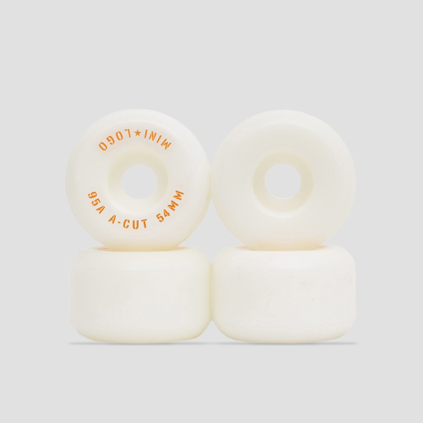 Mini Logo 54mm 95a A-Cut 2 Hybrid Skateboard Wheels White