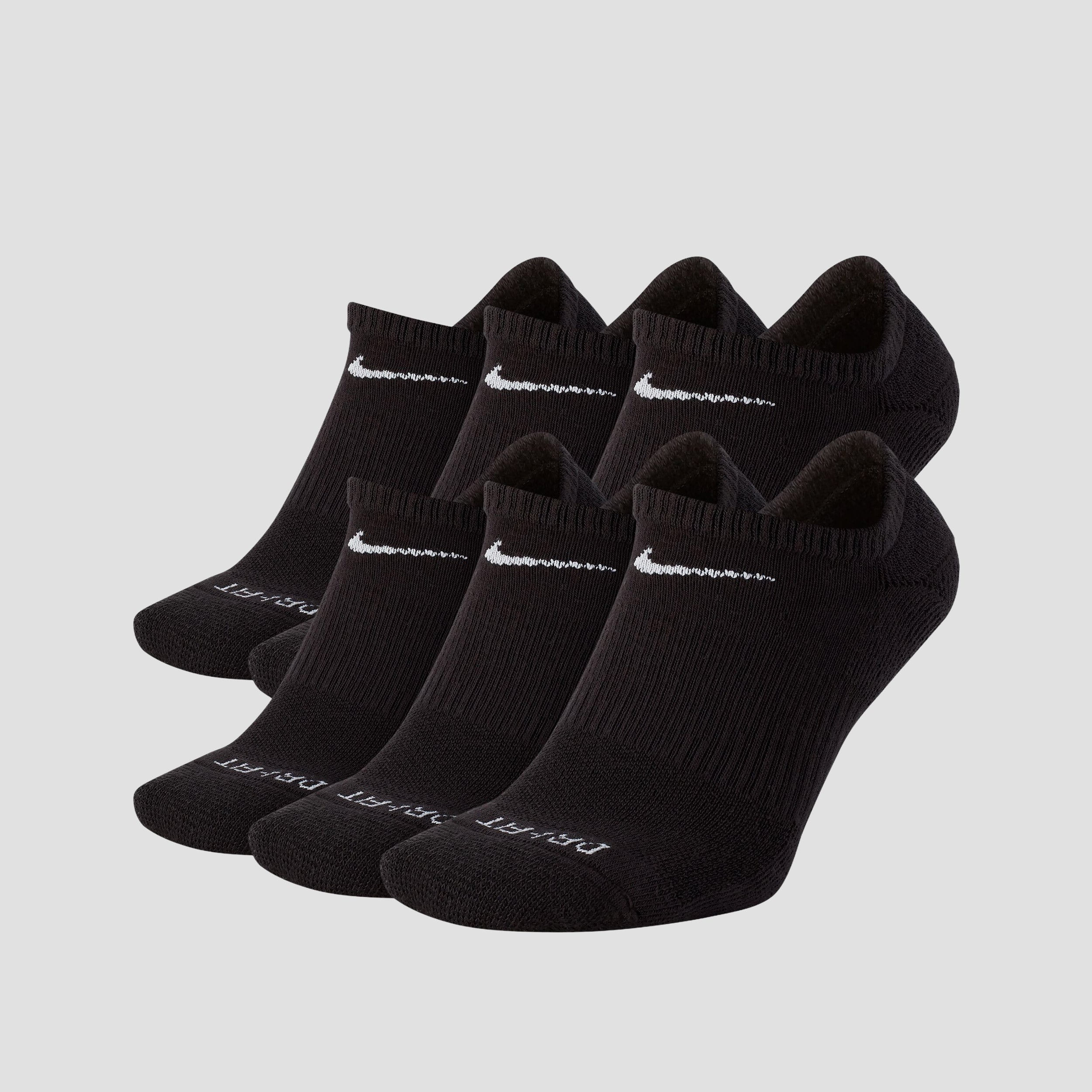 Nike Everyday Plus Cushioned Socks Low Black / White (6 pairs)