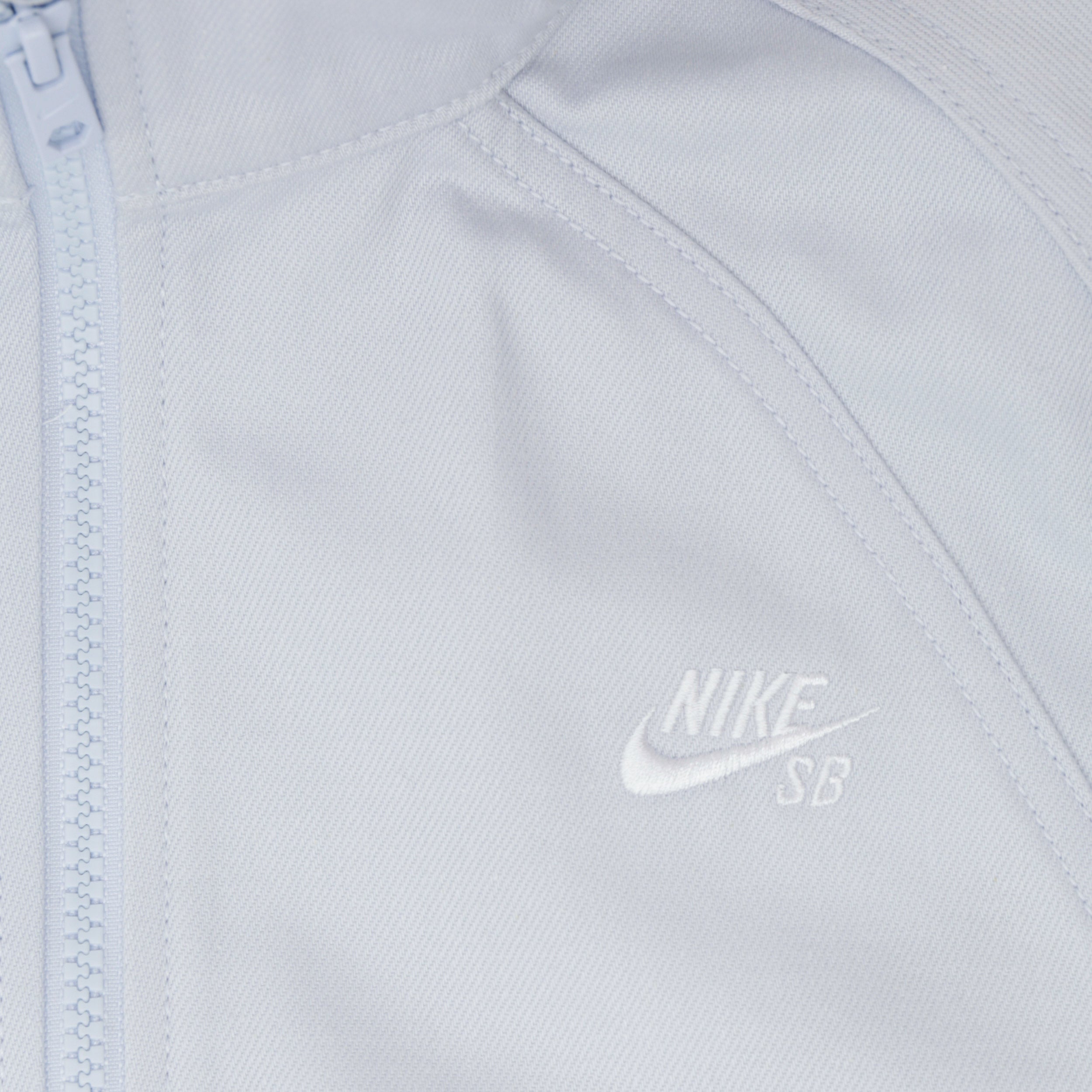 Nike SB Denim Full Zip Track Jacket Football Grey / White