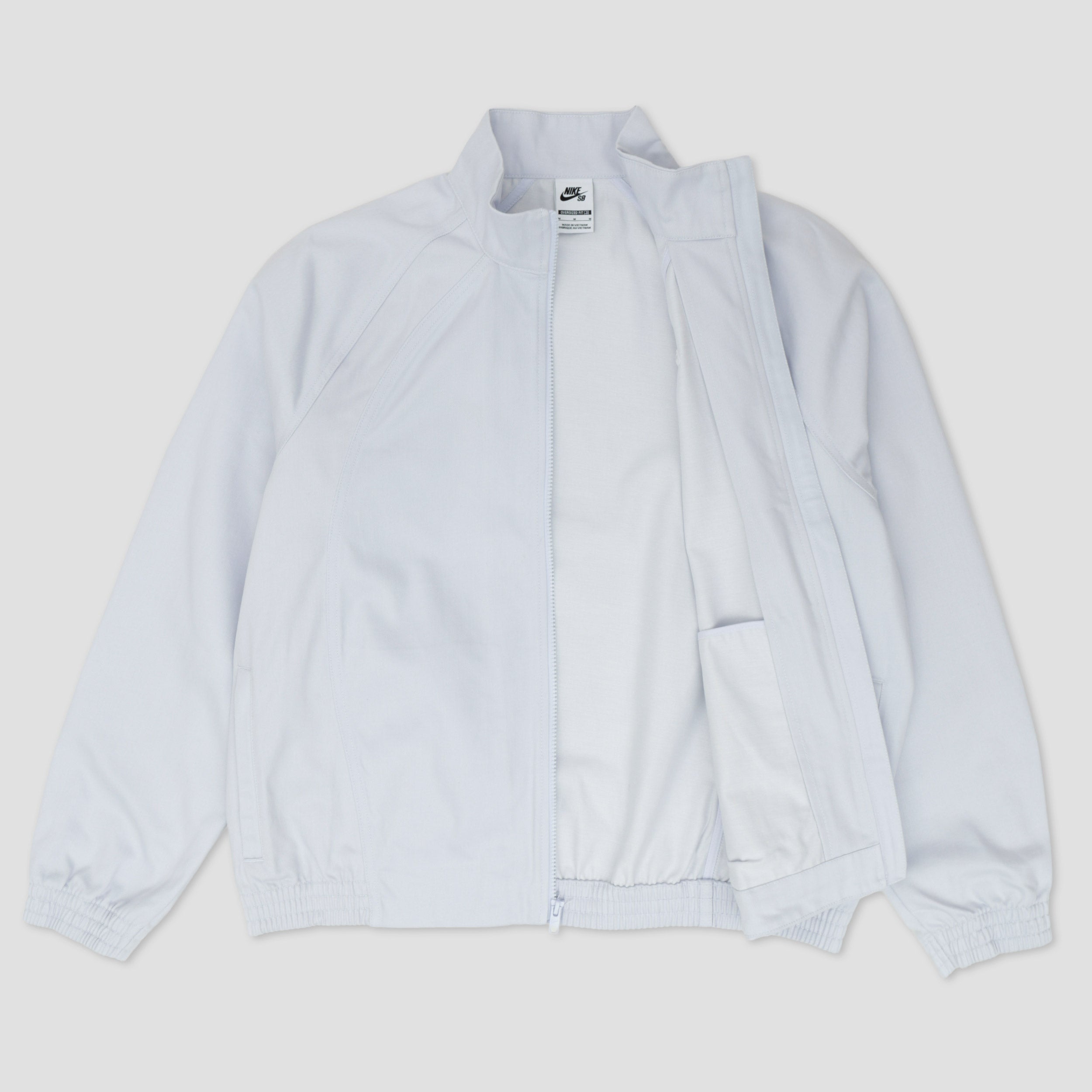 Nike SB Denim Full Zip Track Jacket Football Grey / White