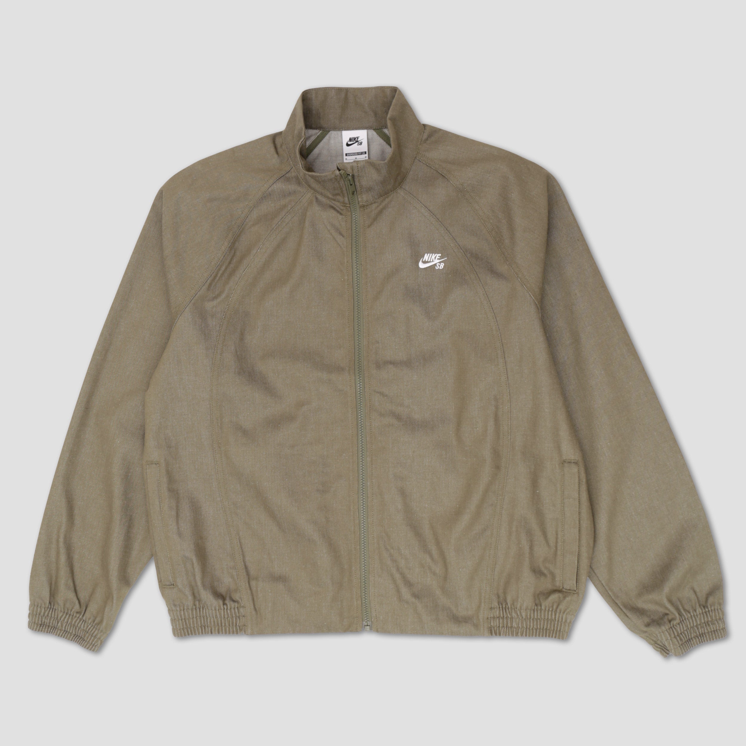 Nike SB Denim Full Zip Track Jacket Medium Olive / White