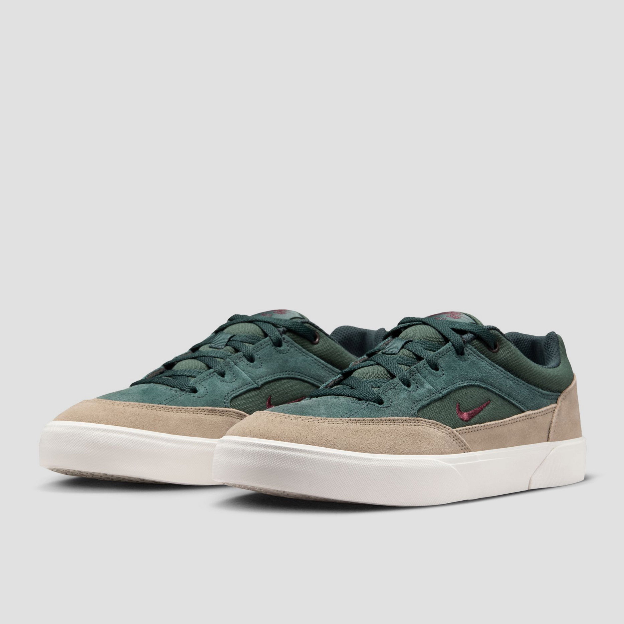 Nike SB Malor Skate Shoes Seaweed / Burgundy Crush / Khaki / Phantom