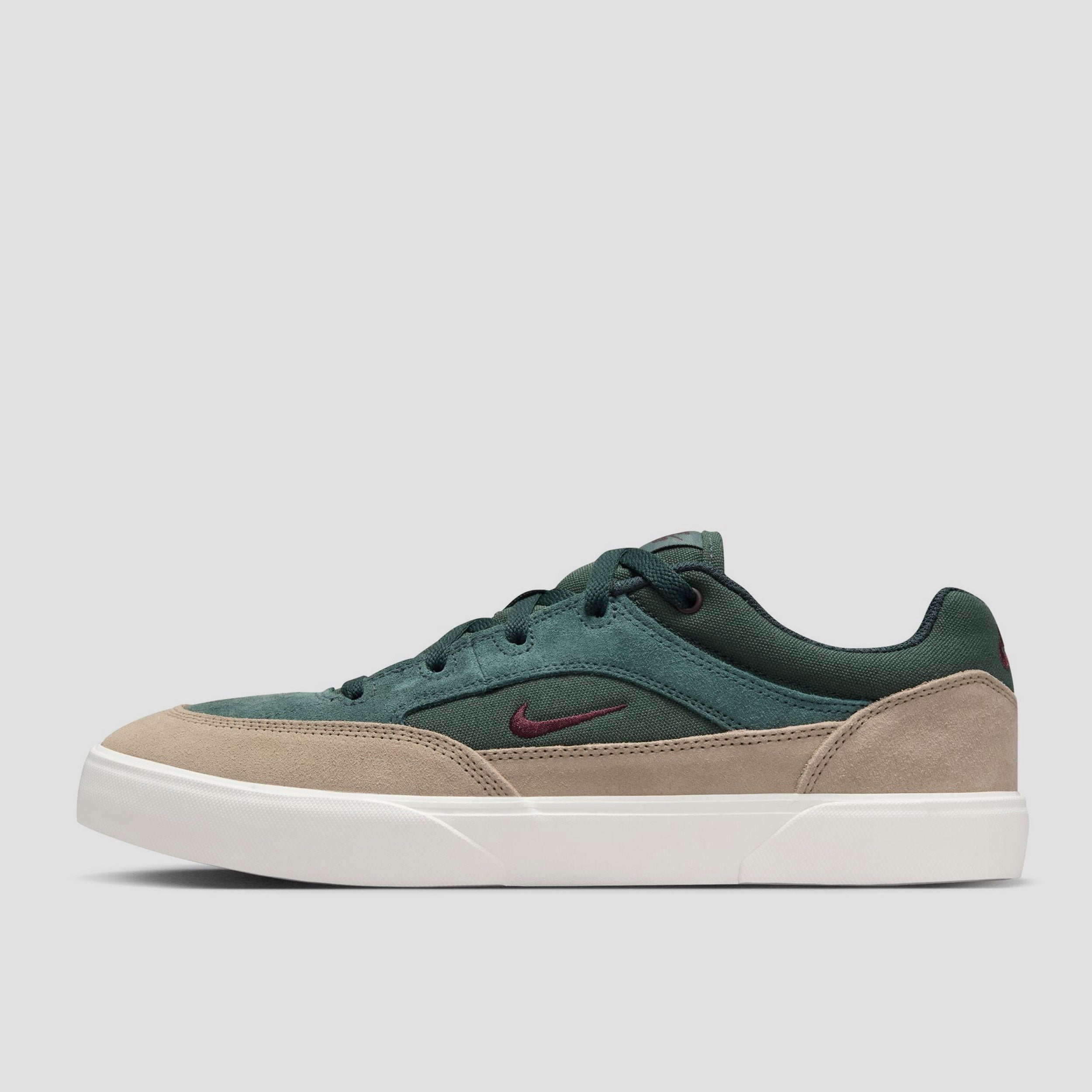 Nike SB Malor Skate Shoes Seaweed / Burgundy Crush / Khaki / Phantom