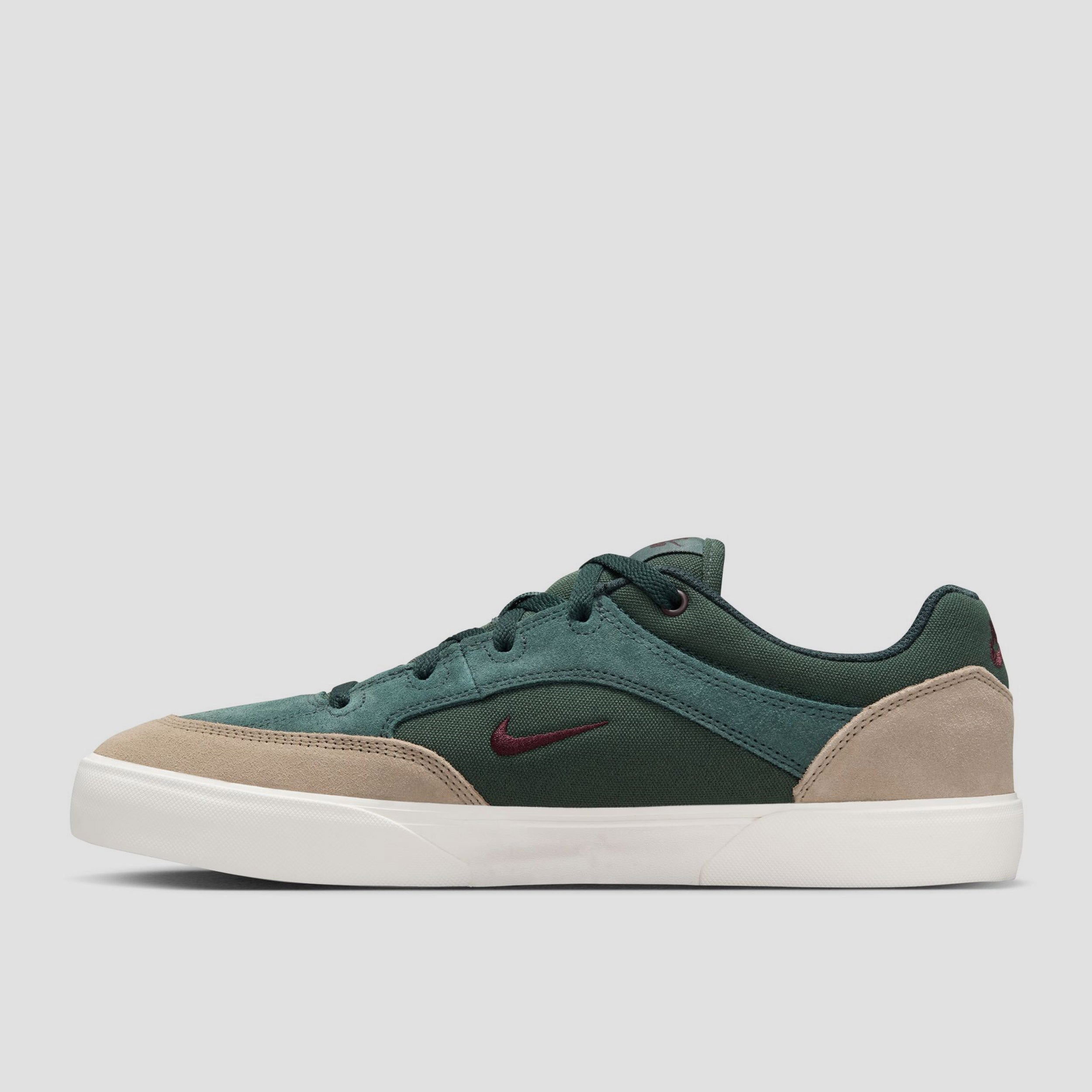 Nike SB Malor Skate Shoes Seaweed / Burgundy Crush / Khaki / Phantom