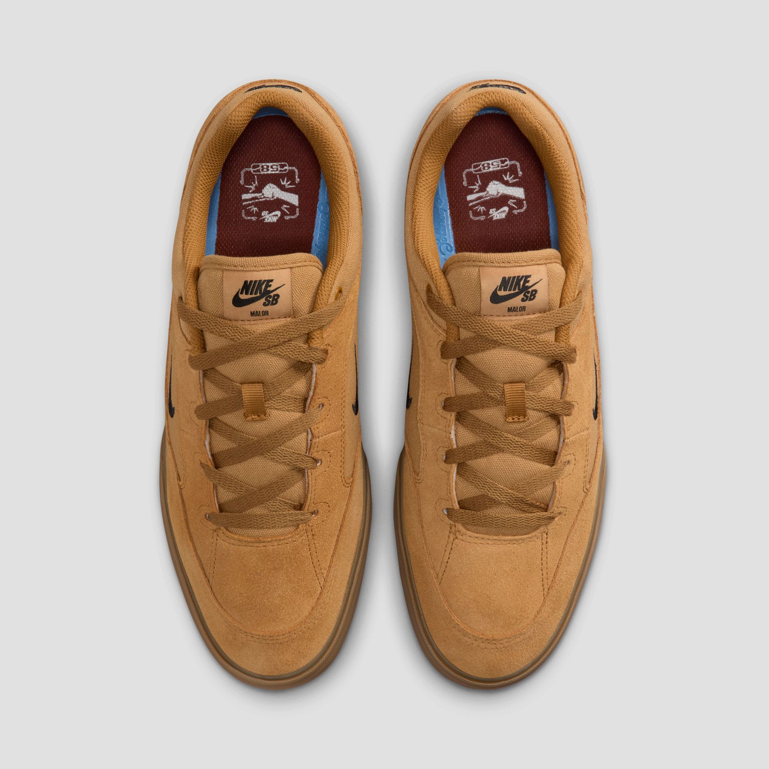 Nike SB Malor TE Skate Shoes Wheat / Black Wheat Gum / Light Brown