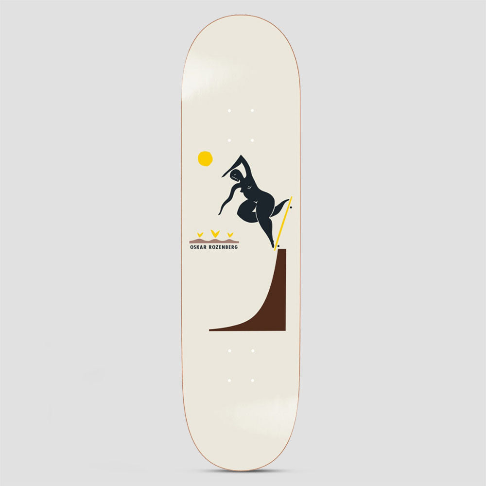 Polar 8.375 Oskar Rozenberg BS Noseblunt Skateboard Deck Cream