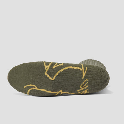 HUF Outlines Crew Sock Olive