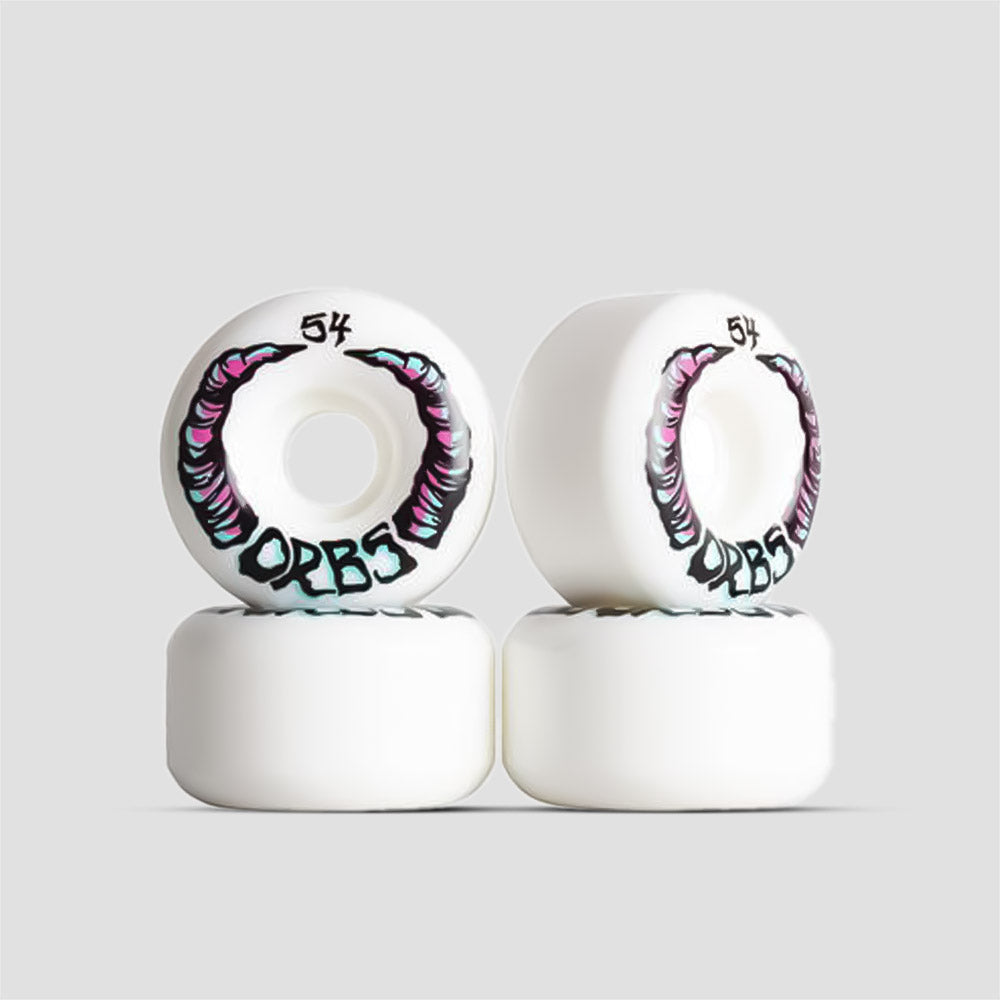 Orbs 54mm 99A Apparitions Round Skateboard Wheels White