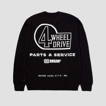 HUF x Land Cruiser Parts & Service Crew Black