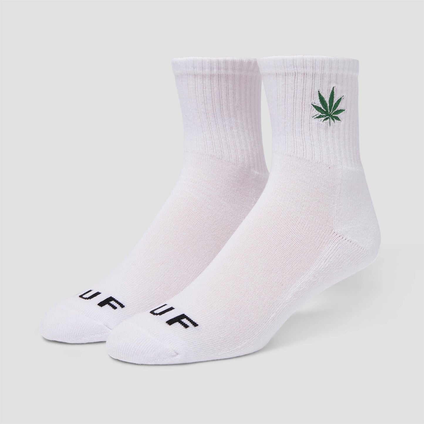 HUF Plantlife Emb 1/4 Sock White