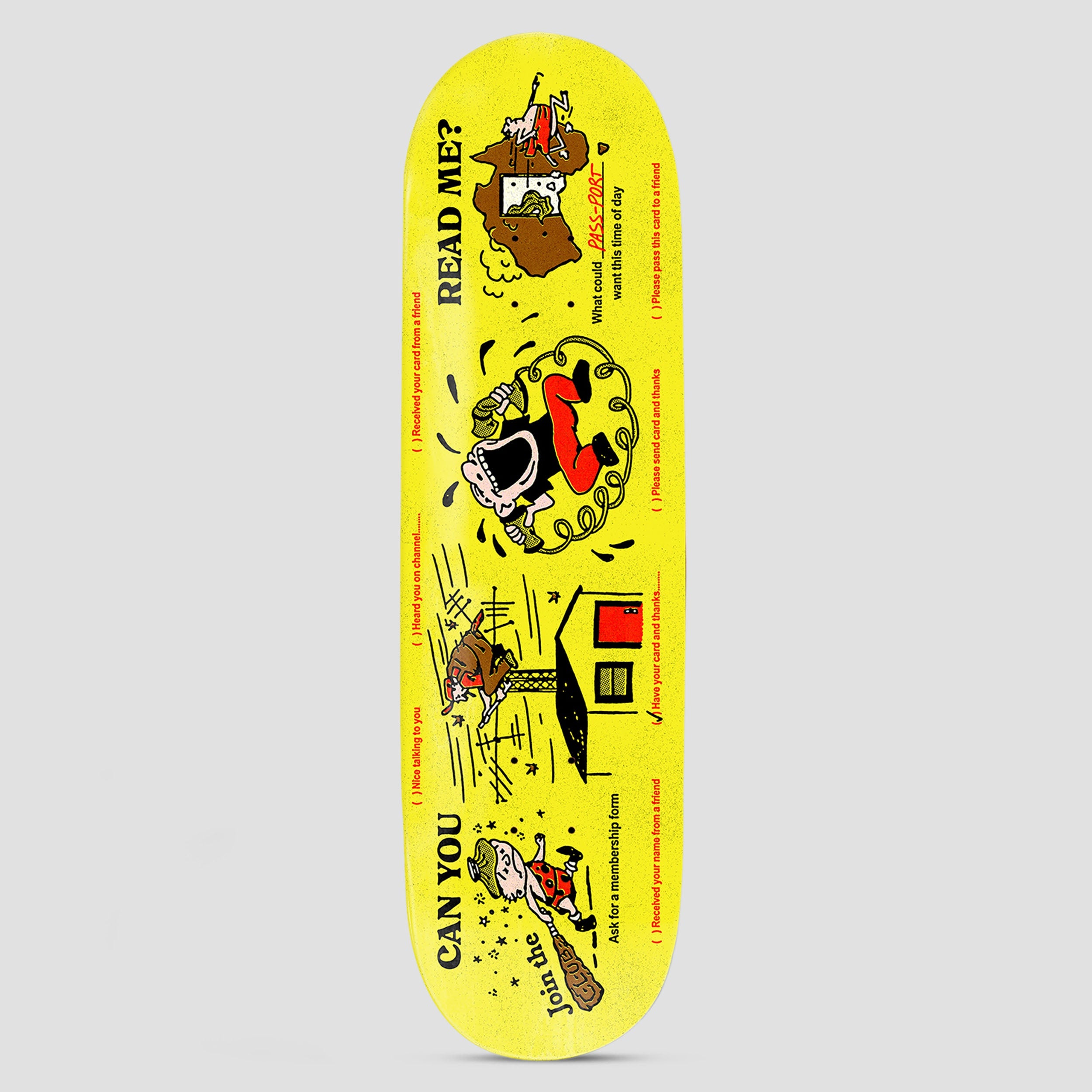 Passport 8.25 Eyeball Series Can You Read Me? Skateboard Deck