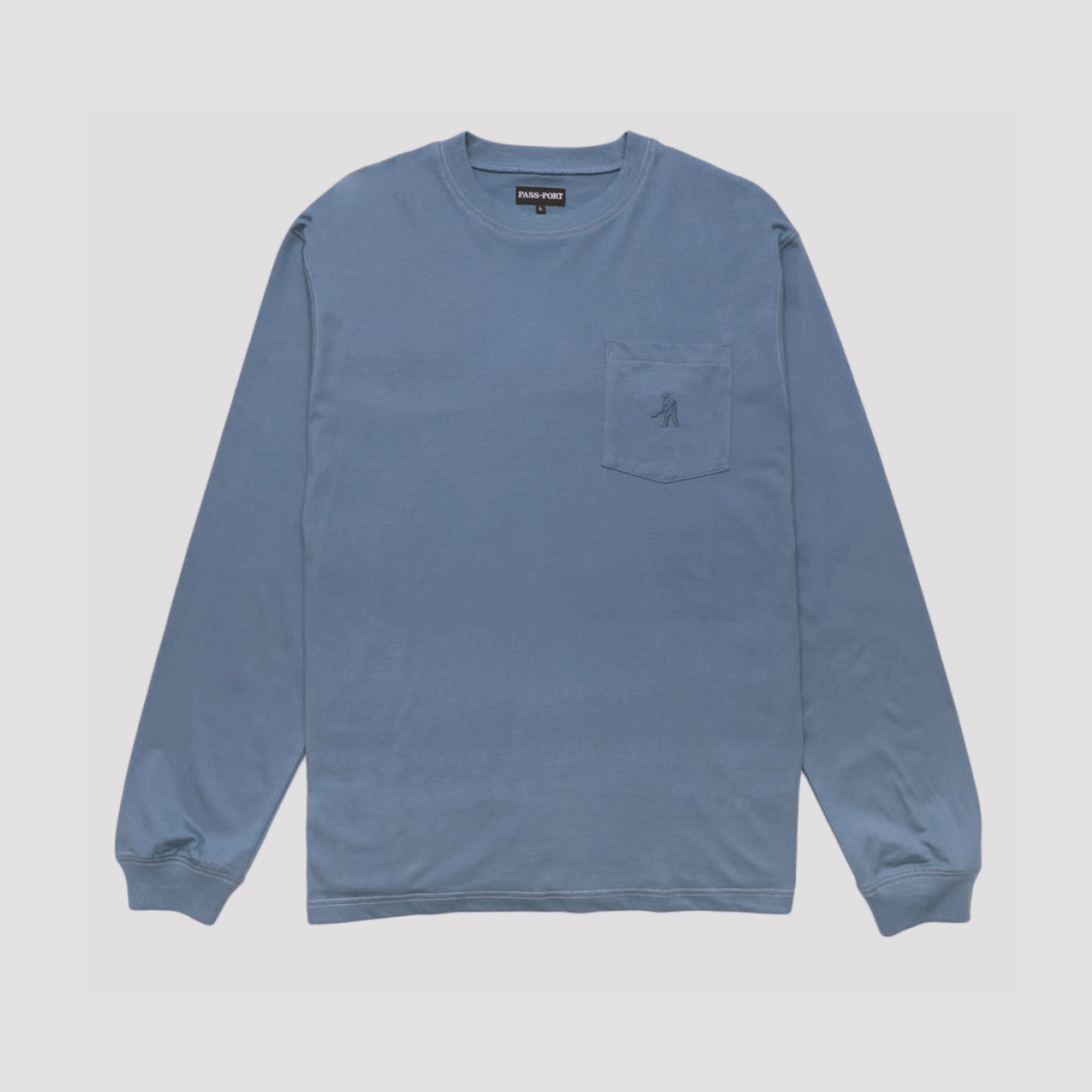 Passport Organic Pocket Longsleeve Blue