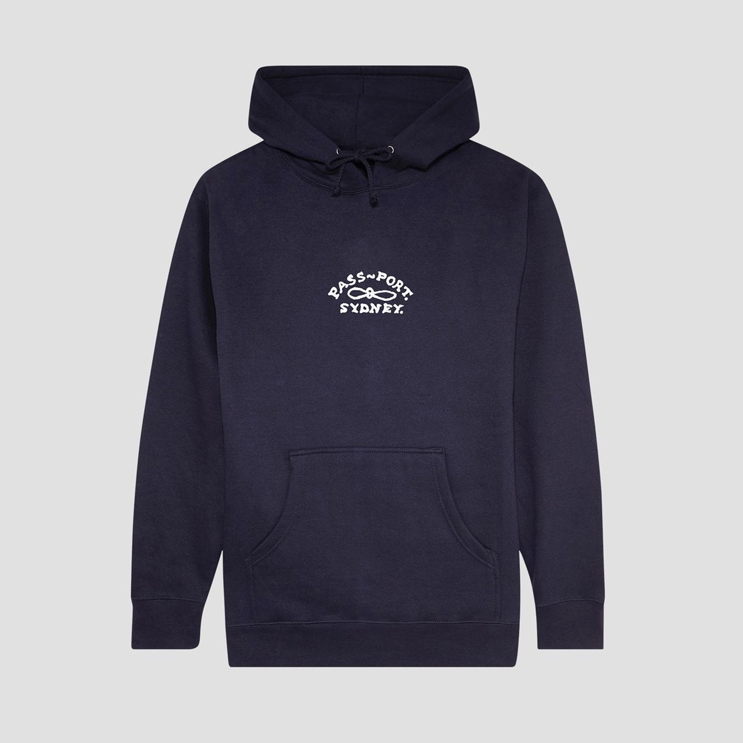 Passport Moniker Organic Hoodie Navy