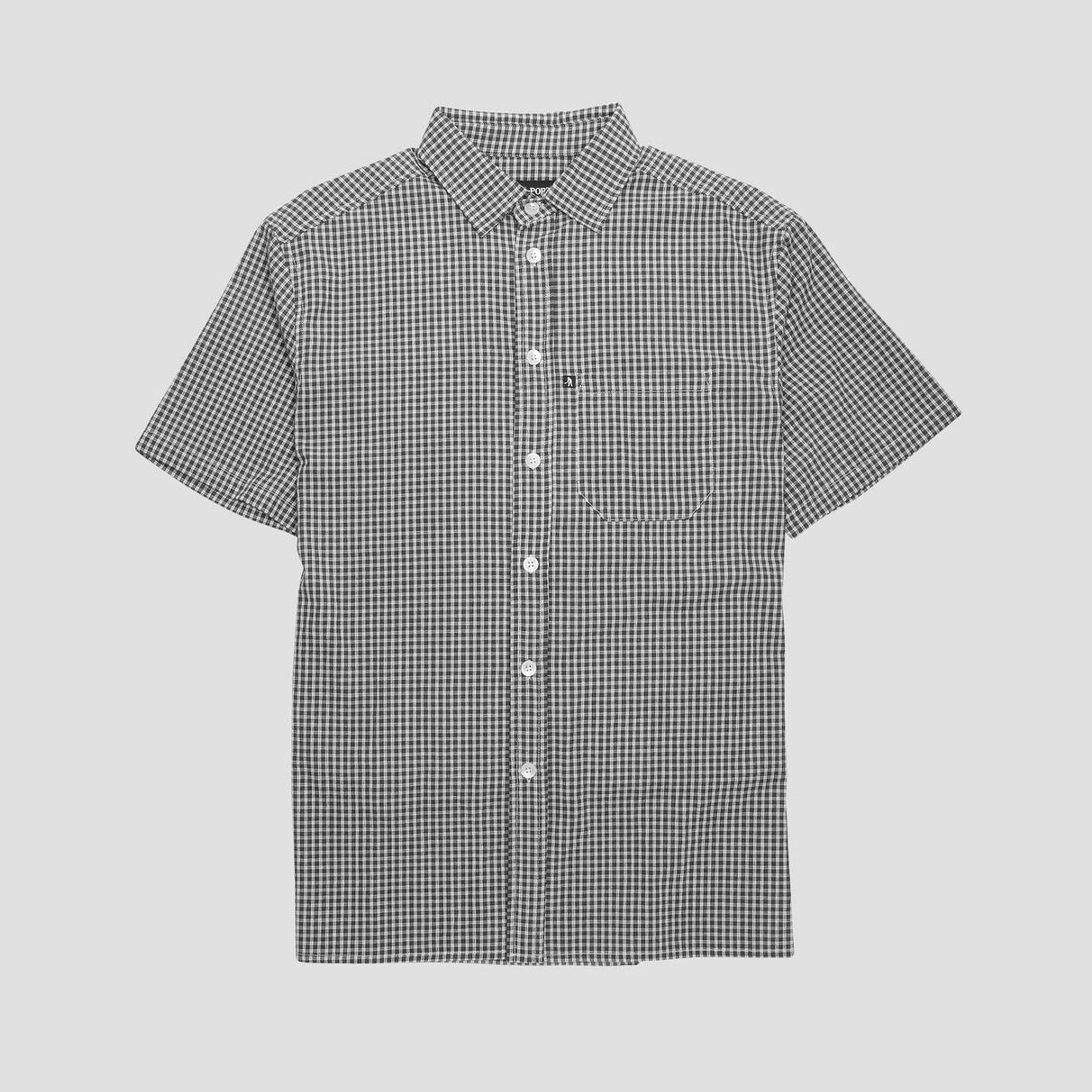 Passport Workers Check Shirt Shortsleeve Black