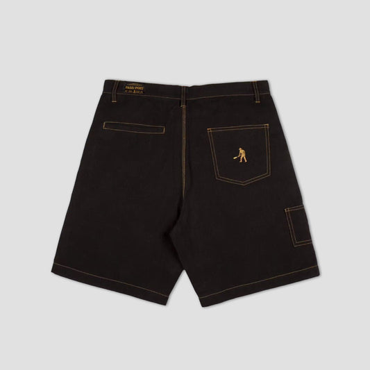 PassPort Diggers Club Shorts Tar / Gold Stitch