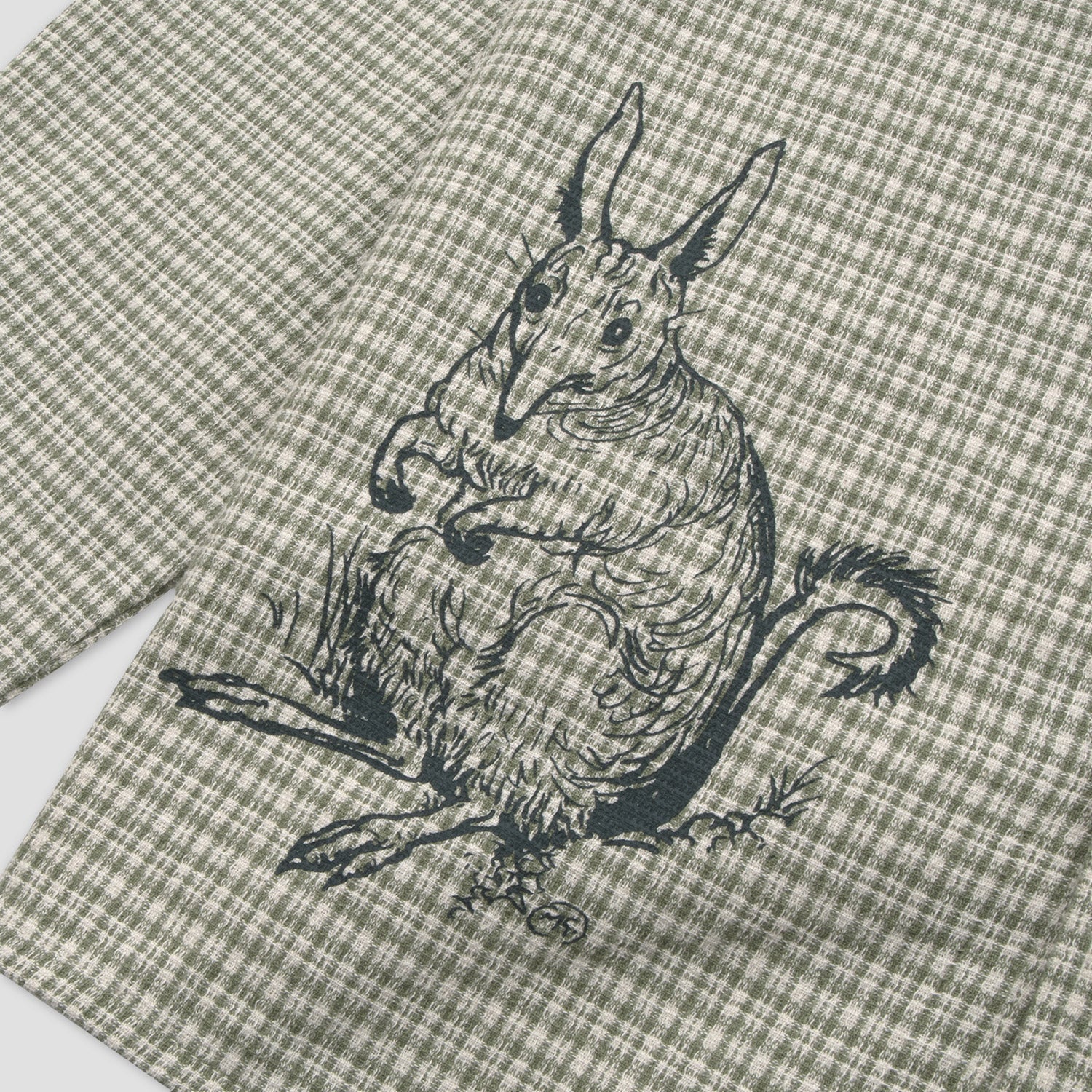 Passport Bush Greeting Workers Check Longsleeve Shirt Moss Green