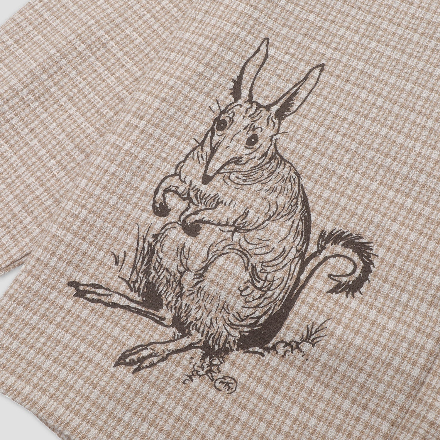 Passport Bush Greeting Workers Check Longsleeve Shirt Tan