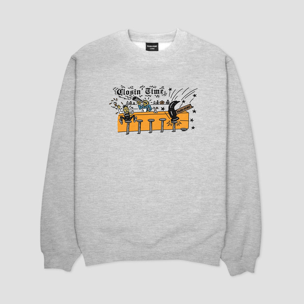Passport Closin' Time Sweater Ash