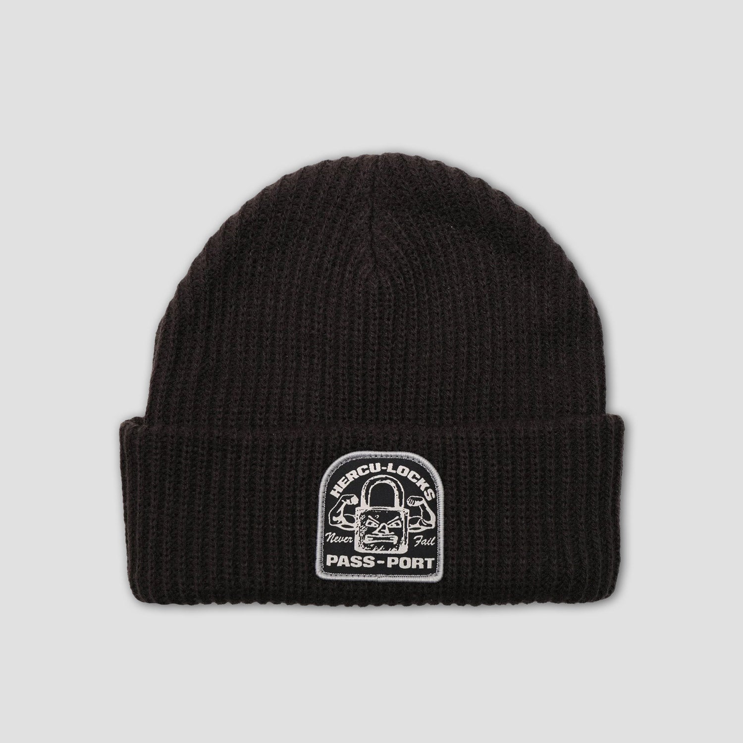 Passport Hercu-Locks Packers Beanie Vintage Black