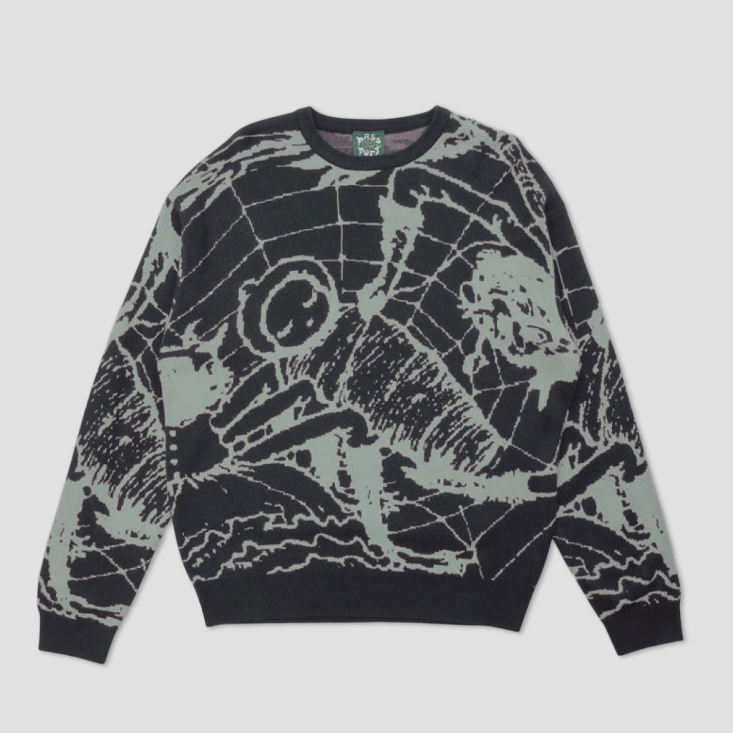 Passport Webbed Bed Knit Sweater Gumnut Green