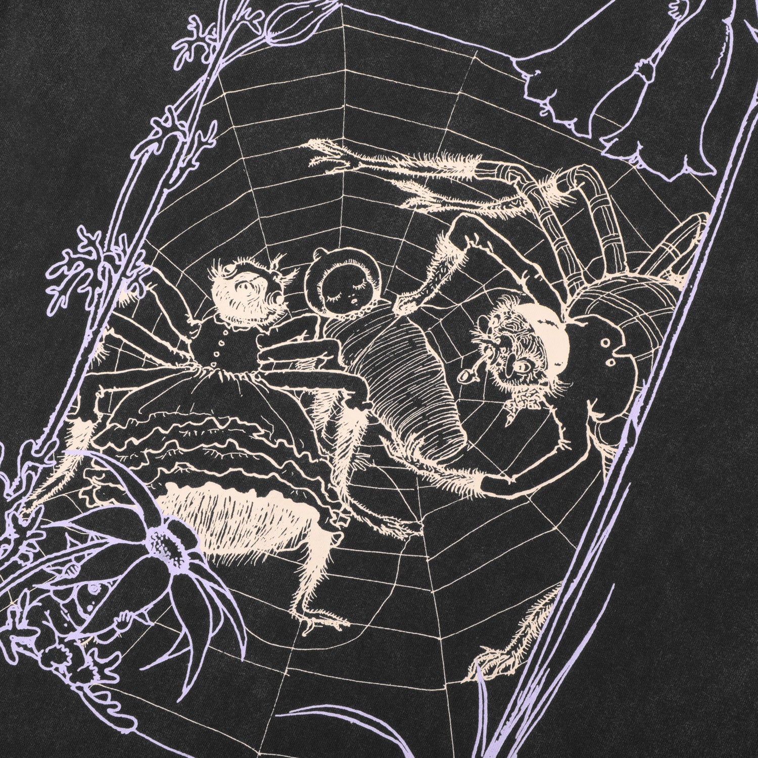 Passport Webbed Bed T-Shirt Acid Black