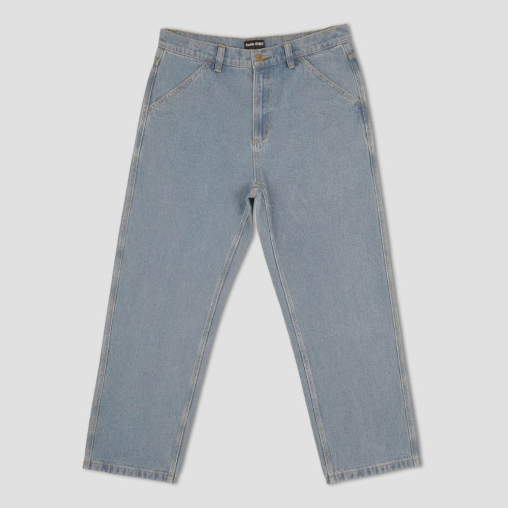 Passport Workers Club Jean Washed Light Blue